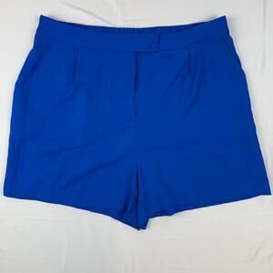 Skies Are Blue Curvy Blue Casual Stretch High Rise Mini Shorts NWT Plus Size 1XL